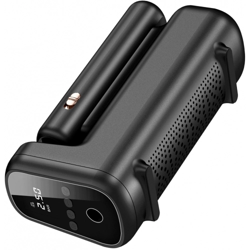 Wiwu Wi-Ai002 5in1 Oto Araç Lastik Şişirme Pompası - Oto Araç Süpürgesi - Vakum Makinesi - Fener Dijital Ekranlı Araç Hava Kompresörü - Siyah