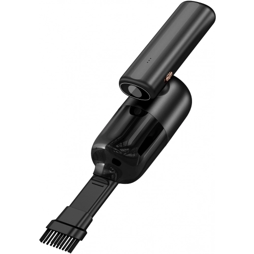 Wiwu Wi-Ai002 5in1 Oto Araç Lastik Şişirme Pompası - Oto Araç Süpürgesi - Vakum Makinesi - Fener Dijital Ekranlı Araç Hava Kompresörü - Siyah