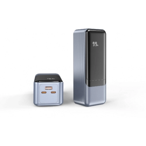 Wiwu Wi-P010 Tank Serisi LED Ekranlı Taşınabilir Powerbank 27000mAh 145W - Gri