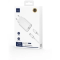 Wiwu Wi-U001 Quick 20W Tek Bağlantılı Şarj Başlığı Type-C PD to Lightning 20W Kablolu Şarj Seti - Beyaz