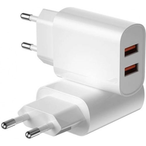 Wiwu Wi-U003 Quick 2.1A Dual USB Çıkışlı USB-A Hızlı Şarj Başlığı - Beyaz