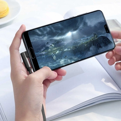 Wiwu X7 iPhone Phone To TV HDMI Kablo - Gri