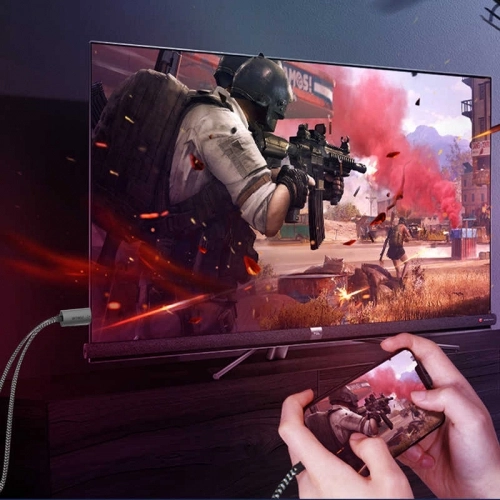 Wiwu X7 iPhone Phone To TV HDMI Kablo - Gri