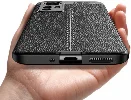 Xiaomi Mi 12 Kılıf Deri Görünümlü Parmak İzi Bırakmaz Niss Silikon - Siyah