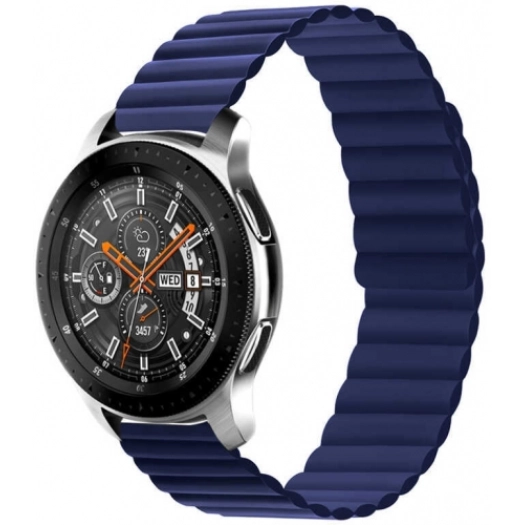 Xiaomi Amazfit Pace Çift Renkli Çizgili Parça Desenli Akıllı Saat Kordon KRD-52  - Lacivert