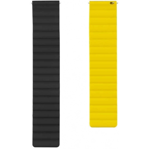 Xiaomi Amazfit Pace Çift Renkli Çizgili Parça Desenli Akıllı Saat Kordon KRD-52  - Lacivert