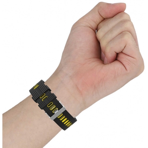 Xiaomi Amazfit Pace Kordon Metal Toka Tasarımlı Çift Renkli KRD-55 Silikon Kordon - Lacivert