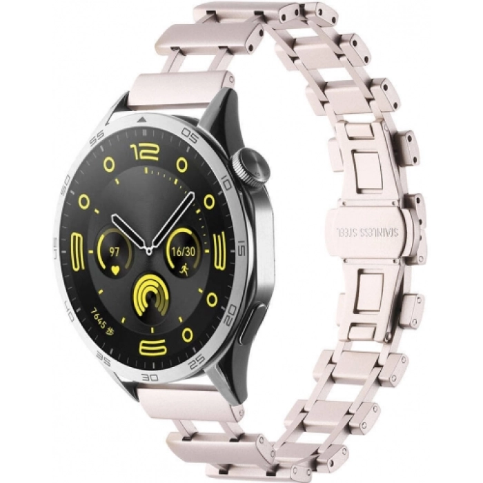 Xiaomi Amazfit Pace Metal Kordon Paslanmaz Çelik KRD-96  - Starlight