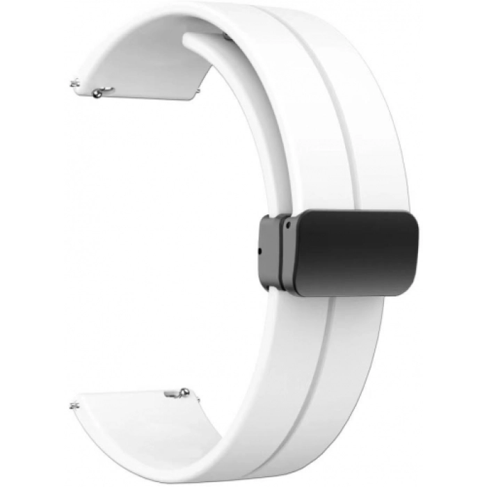 Xiaomi Amazfit Pace Silikon Kordon Zore KRD-84 Soft Pürüzsüz Metal Toka - Beyaz