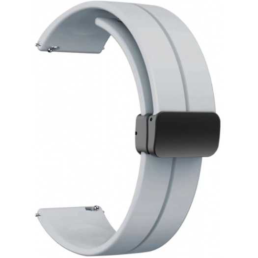 Xiaomi Amazfit Pace Silikon Kordon Zore KRD-84 Soft Pürüzsüz Metal Toka - Gri