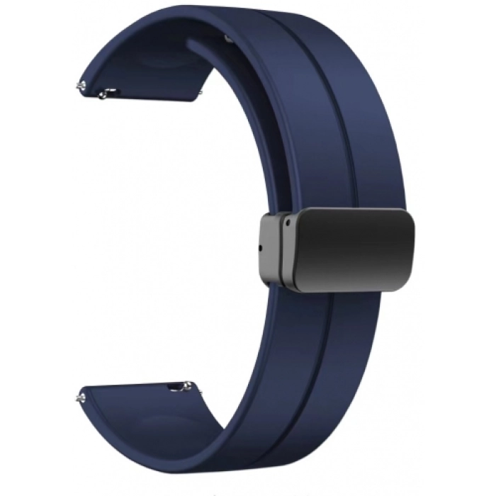 Xiaomi Amazfit Pace Silikon Kordon Zore KRD-84 Soft Pürüzsüz Metal Toka - Lacivert