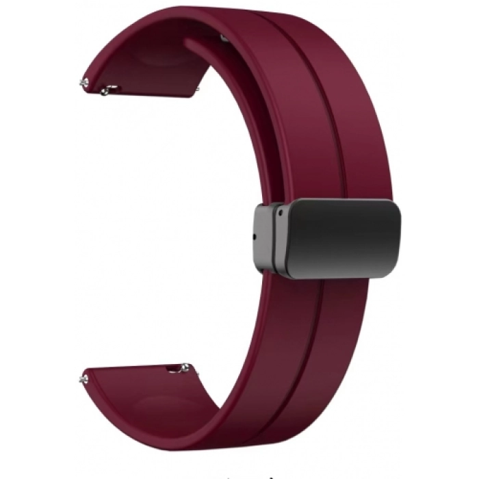 Xiaomi Amazfit Pace Silikon Kordon Zore KRD-84 Soft Pürüzsüz Metal Toka - Mürdüm