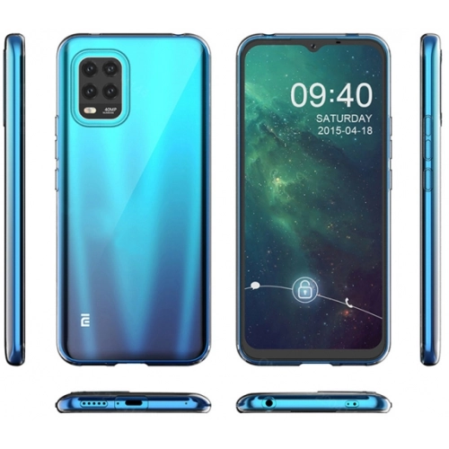 Xiaomi Mi 10 Lite Kılıf Kamera Korumalı Esnek Silikon Kapak - Şeffaf