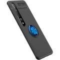 Xiaomi Mi 10 Pro Kılıf Renkli Silikon Yüzüklü Standlı Auto Focus Ravel Kapak - Mavi - Siyah