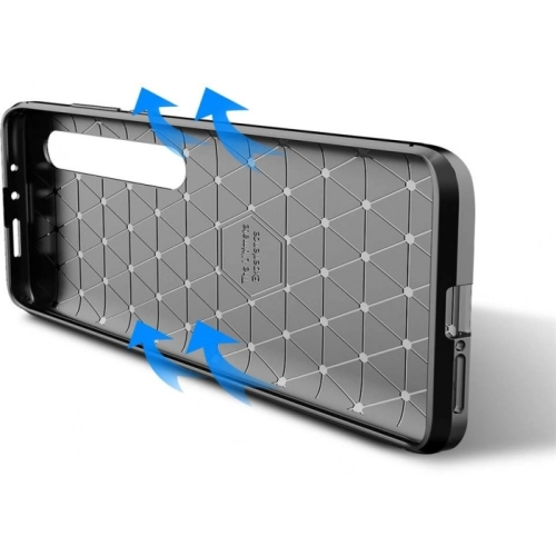 Xiaomi Mi 10 Pro Kılıf Silikon Parmak İzi Bırakmayan Karbon Soft Negro Kapak - Lacivert