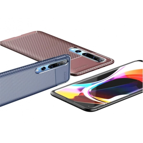 Xiaomi Mi 10 Pro Kılıf Silikon Parmak İzi Bırakmayan Karbon Soft Negro Kapak - Siyah