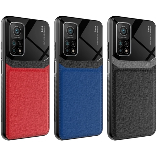 Xiaomi Mi 10T Kılıf Deri Görünümlü Emiks Kapak - Siyah