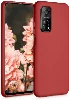 Xiaomi Mi 10T Kılıf İnce Mat Esnek Silikon - Kırmızı
