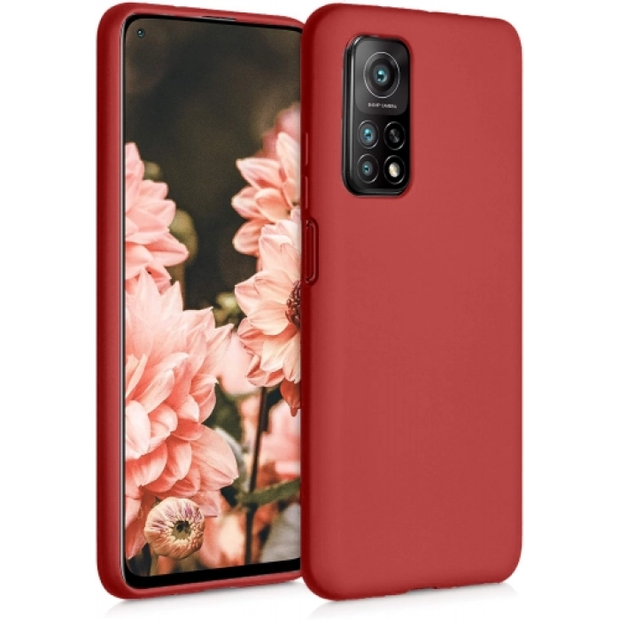 Xiaomi Mi 10T Kılıf İnce Soft Mat Renkli Esnek Silikon Kapak - Kırmızı