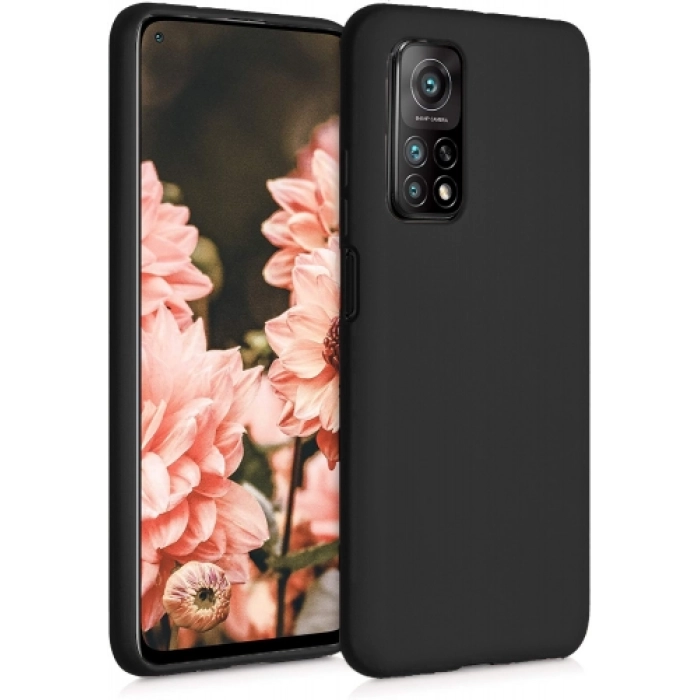 Xiaomi Mi 10T Kılıf İnce Soft Mat Renkli Esnek Silikon Kapak - Siyah