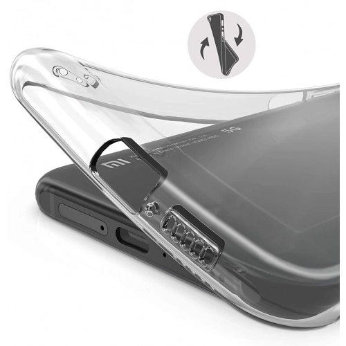 Xiaomi Mi 10T Kılıf Kamera Korumalı Esnek Silikon Kapak - Şeffaf