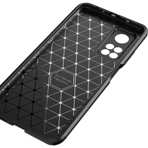 Xiaomi Mi 10T Kılıf Silikon Parmak İzi Bırakmayan Karbon Soft Negro Kapak - Siyah