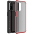 Xiaomi Mi 10T Kılıf Volks Serisi Kenarları Silikon Arkası Şeffaf Sert Kapak - Kırmızı
