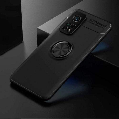 Xiaomi Mi 10T Pro Kılıf Renkli Silikon Yüzüklü Standlı Auto Focus Ravel Kapak - Mavi