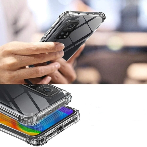 Xiaomi Mi 10T Pro Kılıf Silikon Köşe Korumalı Airbag Darbe Emici Kapak - Şeffaf