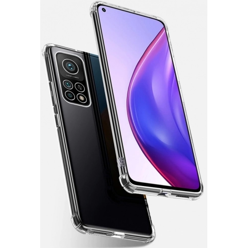 Xiaomi Mi 10T Pro Kılıf Silikon Köşe Korumalı Airbag Darbe Emici Kapak - Şeffaf