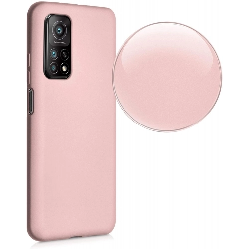 Xiaomi Mi 10T Pro Kılıf İnce Soft Mat Renkli Esnek Silikon Kapak - Gold