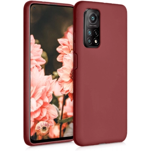 Xiaomi Mi 10T Pro Kılıf İnce Soft Mat Renkli Esnek Silikon Kapak - Mürdüm