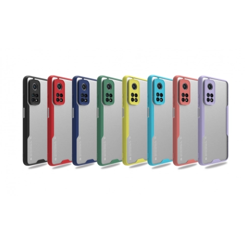 Xiaomi Mi 10T Pro Kılıf Renkli Silikon Kamera Lens Korumalı Şeffaf Parfe Kapak - Sarı