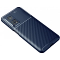 Xiaomi Mi 10T Pro Kılıf Silikon Parmak İzi Bırakmayan Karbon Soft Negro Kapak - Lacivert