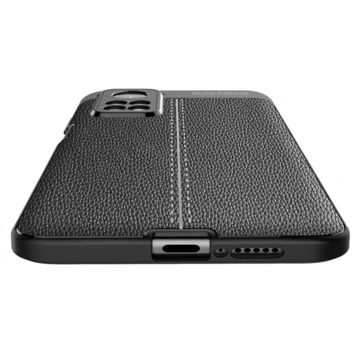 Xiaomi Mi 10T Pro Kılıf Deri Görünümlü Lüks Parmak İzi Bırakmaz Niss Silikon Kapak - Siyah