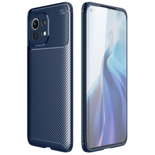 Xiaomi Mi 11 Kılıf Silikon Parmak İzi Bırakmayan Karbon Soft Negro Kapak - Lacivert