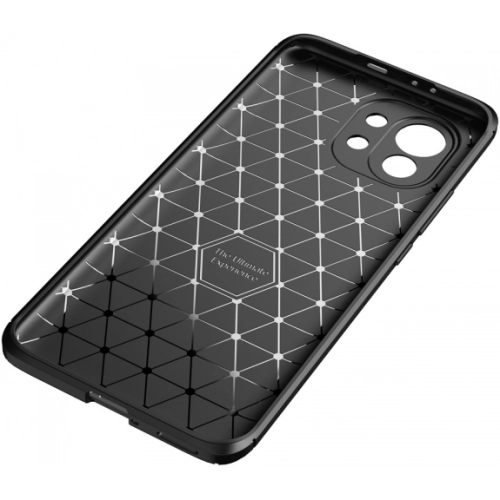 Xiaomi Mi 11 Kılıf Silikon Parmak İzi Bırakmayan Karbon Soft Negro Kapak - Siyah