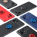 Xiaomi Mi 11 Lite Kılıf Renkli Silikon Yüzüklü Standlı Auto Focus Ravel Kapak - Siyah