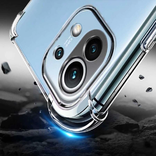 Xiaomi Mi 11 Lite Kılıf Silikon Köşe Korumalı Airbag Darbe Emici Kapak - Şeffaf