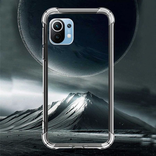 Xiaomi Mi 11 Lite Kılıf Silikon Köşe Korumalı Airbag Darbe Emici Kapak - Şeffaf