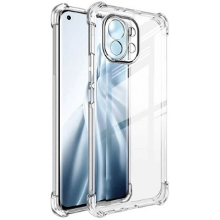 Xiaomi Mi 11 Lite Kılıf Silikon Köşe Korumalı Airbag Darbe Emici Kapak - Şeffaf