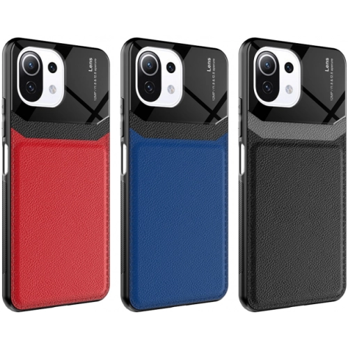 Xiaomi Mi 11 Lite Kılıf Deri Görünümlü Emiks Kapak - Siyah