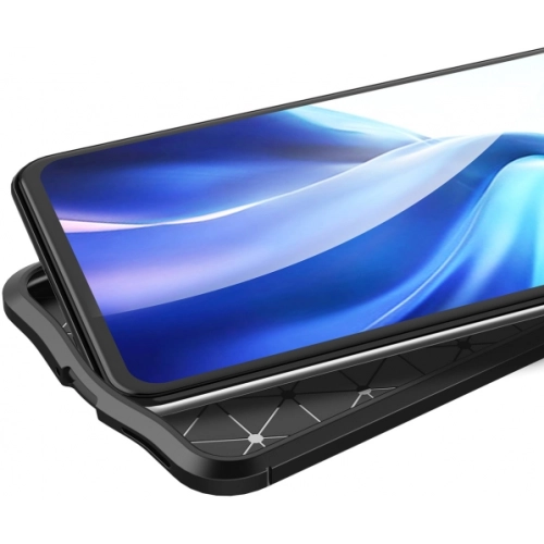 Xiaomi Mi 11 Lite Kılıf Deri Görünümlü Lüks Parmak İzi Bırakmaz Niss Silikon Kapak - Siyah