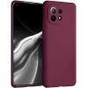 Xiaomi Mi 11 Lite Kılıf İnce Soft Mat Renkli Esnek Silikon Kapak - Mürdüm
