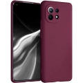 Xiaomi Mi 11 Lite Kılıf İnce Soft Mat Renkli Esnek Silikon Kapak - Mürdüm