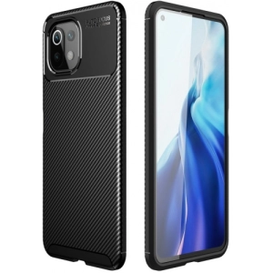 Xiaomi Mi 11 Lite Kılıf Silikon Parmak İzi Bırakmayan Karbon Soft Negro Kapak - Siyah