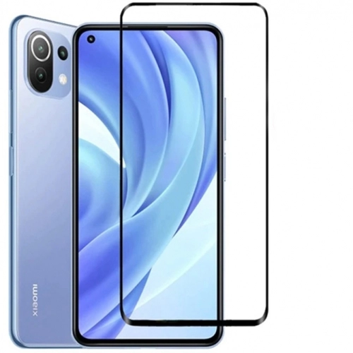 Xiaomi Mi 11 Lite Kırılmaz Cam Tam Kapatan Kenarları Kırılmaya Dayanıklı Cam Ekran Koruyucu - Siyah
