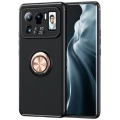 Xiaomi Mi 11 Ultra Kılıf Renkli Silikon Yüzüklü Standlı Auto Focus Ravel Kapak - Rose Gold