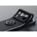 Xiaomi Mi 11 Ultra Kılıf Renkli Silikon Yüzüklü Standlı Auto Focus Ravel Kapak - Siyah