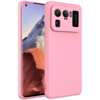 Xiaomi Mi 11 Ultra Kılıf İçi Kadife Mat Mara Lansman Silikon Kapak  - Açık Pembe